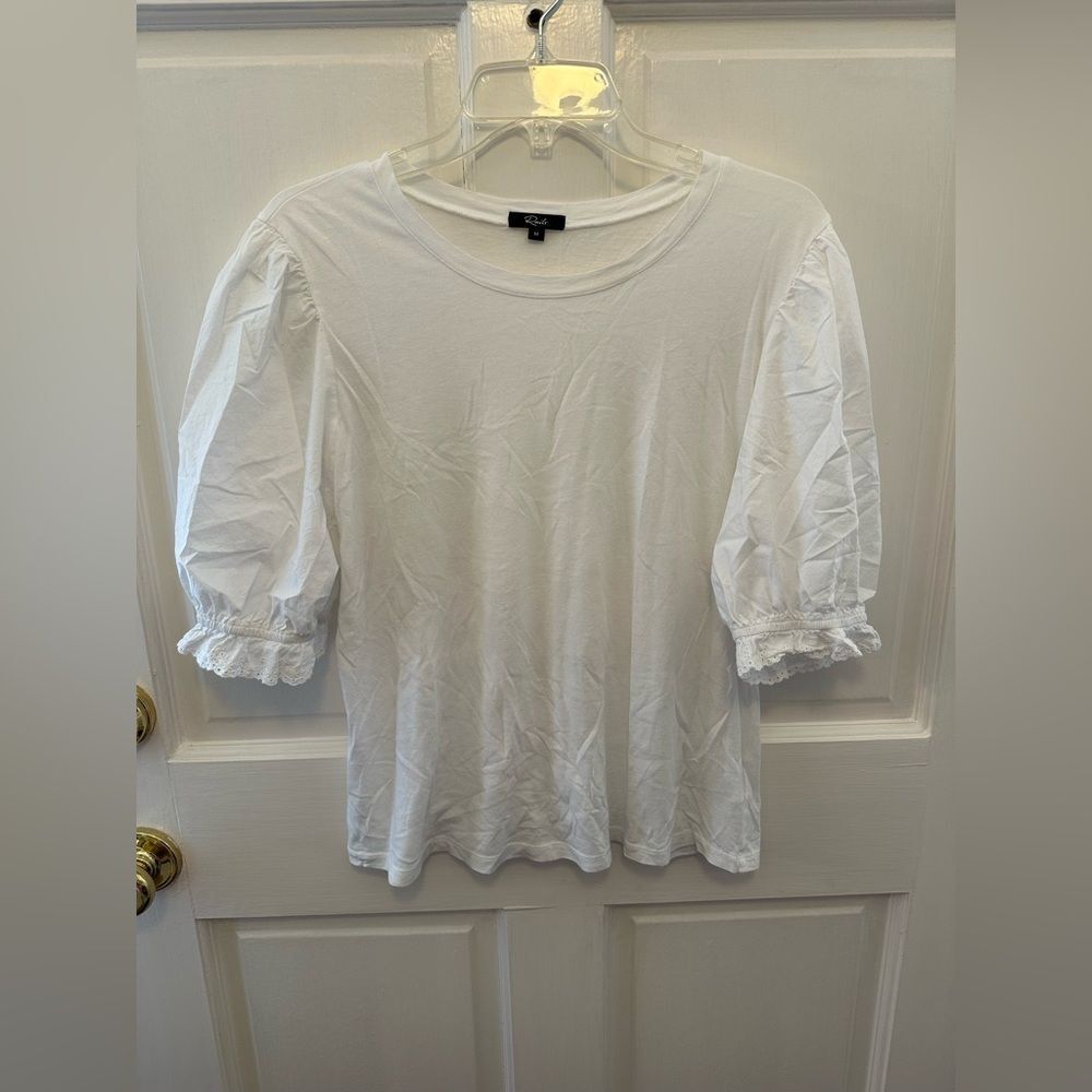 Rails Laurel Puff Sleeve Shirt White Medium